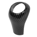 X AUTOHAUX Car Gear Shift Knob Panel Cover Carbon Fiber Pattern Sticker Black