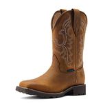 ARIAT Women's Unbridled Rancher Waterproof Western Boot, Oily Distressed Tan, 8