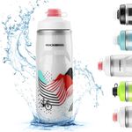 ROCKBROS Bike Water Bottle 21oz Bicycle Water Bottle for 5hrs Insulation Sports Squeeze Water Bottle Leakproof Design