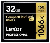 Lexar Professional 1066x 32GB CompactFlash Card, Up to 160MB/s Read, CF Card for Professional Photographer, Videographer, Enthusiast (LCF32GCRBEU1066)