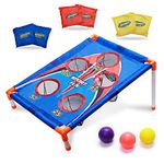 HomeMall Bean Bag Toss Games Set, Cornhole Outdoor Family Target Throwing Garden Game with 6 Bean Bags and 3 Balls, Carnival Party Toss Games for Kids Adults Boys Girls