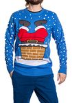 Calhoun Funny Knit Santa Claus Rudolph Ugly Christmas Sweater (Santa, X-Large)