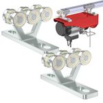 SKTREX 6 Wheel Hoist Trolley with Rollers - Strut Trolley Assembly for Electric Hoist - Fits 1-5/8" Wide and Taller Strut Channel - High Strength and Silent Operation