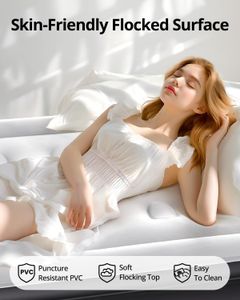 Airefina Single Air Mattress with Built-In Pump – Flocked, 190x99x46cm