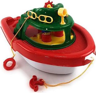 Matty's Toy Stop Deluxe (17") Large Plastic Boat, Perfect for Bath, Pool, Beach Etc. (17" Long x 10" Wide x 8.5" Tall)