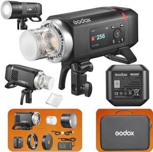 Godox AD400 Pro II AD400Pro II AD400ProII Flash, GN72 One-Tap Sync with X3/30W Bi-Color Modeling Lamp/Color Screen/16 Color Groups Indicator/Freeze Mode/460 Flashes/1/512~1/1 (with ± 0.1 Increment)