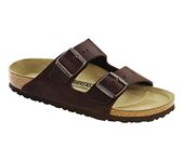 Birkenstock Women's Arizona Shearling Sandals, Camo Brown Birko Flor, 10-10.5 Women/8-8.5 Men