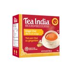 Tea India Ginger Chai Black Tea with Real Ginger Flavorful Blend Of Premium Black Tea, Ginger & Natural Ingredients Traditional Indian Caffeinated Tea 80 Round Teabags