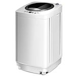 TANGZON 2-in-1 Portable Washing Machine, Fully Automatic Mini Washing Machine Spin Dryer with 6/10 Modes, 3/8 Water Levels & Drain Pump, Camping Dorm Small Washers (3.5kg Load, 6 Modes, 3 Levels)