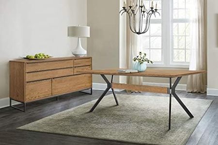 Armen Living Nevada Rustic 2 piece Set with Dining Table and Sideboard in Balsamico