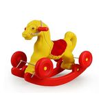 SR Rocking Horse Chair, Rocker and Bouncer for Kids | Helps Building Baby Physical Skills & Learn Movement | Plastic Animal Theme Toy for (2 to 4 Years) (Multi color)