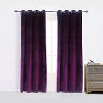 Cherry Home Set of 2 Blackout Velvet Energy Efficient Grommet Curtain Panel Drapes Lavender Purple 52Wx63L(2 Panels) Theater| Bedroom| Living Room| Hotel