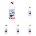 Domestos White & Sparkle Thick Bleach eliminates all known germs disinfectant for a clean, safe home 750 ml (Pack of 5)