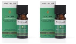 Tisserand - Tea Tree Ethically Harvested Essential Oil - Massage, Aromatherapy, Diffuser and Skin Oil with Vibrant and Green Aroma - 100% Natural Pure - 9ml (Pack of 2)