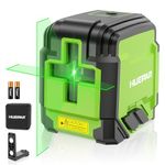 Laser Level, Huepar 30M Lazer Level Self Leveling Green Cross Line Laser Leveler Tool for Picture Hanging, DIY, and Indoor Projects, 360° Magnetic Base, Battery, Carrying Bag Included