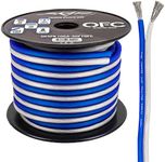 Skar Audio 10 Gauge (AWG) Elite Oxygen-Free Copper Audio Speaker Wire - 30 Feet (Blue/White)