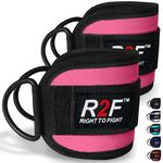 R2F Ankle Straps for Cable Machine Attachments - Pack of 2 Fitness Straps Gym Cuffs for Kickbacks, Glute Workouts, Leg Extensions, Curls, Booty Hip Abductors Exercise for Men and Women