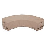 ULTCOVER Patio Curved Sofa Cover Waterproof for 5-7 Seater Outdoor Sectional Furniture Couch 190"(Back Arc Length) / 126"(Front Arc Length) x 32"(Deep)