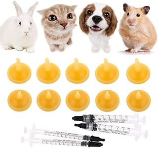 Jiaxix 10Pack Pet Nursing Nipple, Replacement Original+Mini Nipple Feeding Kits for Newborn Kittens, Puppies, Small Animals