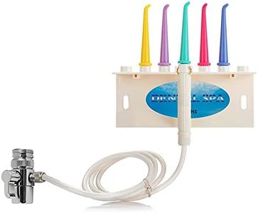 Water Flosser for Family Use 5 Color Jet Tips for Faucet & Shower, Oral Irrigator Non-Electric Safety Water Pressure, Dental Oral Care Tooth Cleaning. Energy Saving & Environmental Protection.
