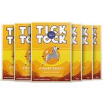 Tick Tock Wellbeing Ginger Boost Tea | Invigorating & Caffeine-Free Fiery Ginger & Zesty Lemon Rooibos Tea | Naturally Uplifting Herbal Tea | Pack of 6 x 20 Tea Bags (120 Teabags)