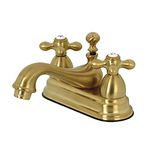 Kingston Brass KS3607AX 4 in. Centerset Bathroom Faucet, Brushed Brass