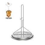 Turkey Chicken Poultry Deep Frying Rack and Handle lifter Hook-Turkey Frying Stand Kits for Deep Fry Pot Grill,Turkey Fryer Grill Stainless Steel Accessories with Drip Pan