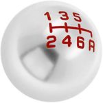 YINETTECH Gear Shift Knob 6 Speed Round Aluminum Ball MT Manual M10X1.5 Compatible with Civic City FD2 FN2 EP3 TYPE R DC2 DC5 AP1 AP2 S2000 F20C