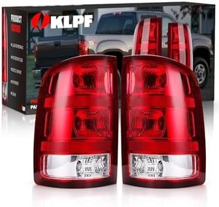 OKLPF Rear Brake Tail Light Compatible With 2007-2014 GMC Sierra 1500 2500HD 3500HD Replace 25958484 25958485,Replace Red Taillight Assembly,Included Bulbs and Harness,Driver and Passenger Side