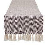 DII Woven Basic Tabletop Collection, Chevron Table Runner, 15x72, Eggplant