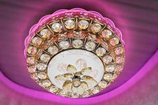 Swanart Multi Colour Chandelier Ceiling Light with Bluetooth System.