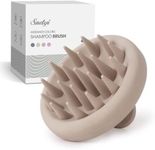 Sndyi Silicone Scalp Massager Shampoo Brush, Hair Scrubber with Soft Silicone Bristles, Scalp Scrubber/Exfoliator for Dandruff Removal, Wet Dry Scalp Brush for Hair Growth & Scalp Care, Khaki