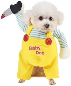 NACOCO Dog Halloween Costume Pet Knife Doll Cat Halloween Outfits Funny Party Cos-Playing Party for Small and Medium Dogs (M)