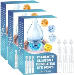 Fivfivgo Gouttes Oculaires Hydratantes Pour La Cataracte Et Le Glaucome, Gouttes Oculaires Antioxydantes Pour Les Yeux Secs, Gouttes Oculaires Lubrifiantes (30 pièces/3 boîtes)