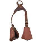 Tough-1 Kids Nylon Slip-On Stirrup Set (Hooded Stirrups) - Brown - Kids