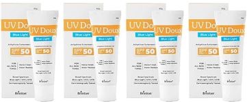 UV Doux Blue Light Tinted Sunscreen Gel SPF 50 PA+++|India’s No.1 Dermatologist Recommended Brand |UVA/UVB & Blue Light Protection, Benzene Free| Matte Finish |Oily & Acne-Prone Skin|50 g (Pack of 4)