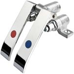 Phivan Foot Operated Faucet Valve - Knee Hands-Free Sink Pedal Brass Double Pedal Valve Control Non-Contact Faucet Sink Knee Pedal for Commercial Kitchens, Hospitals, Schools, Laboratories