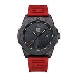 Luminox Rubber Sea Date Analog Dial Color Black Men Watch - Xs.3121.Bo.Rf, Red Band