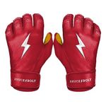 BRUCE BOLT Original Series Short Cuff Red Batting Glove - Red Youth Large