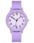 CIVO Womens Watch Waterproof Womens Wrist Watches Ladies Analog Quartz Watch Fashion Simple Easy Reader Watches for Women Dress, Purple Silicone Strap Watch