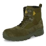 Mikaasa Alpha 6.0 Side Zip Suede Leather Military & Tactical Boot (Green, 6)