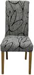 Hyper Cover Stretch Dining Chair Covers with Patterns (Mild Lotus, 6 pcs) - Easy Installation, Highly Stretchable, Perfect for Dining Chairs Protection