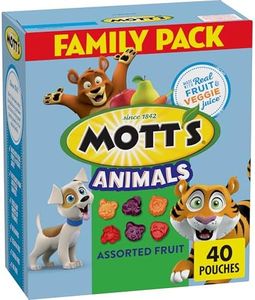 Mott's Fruit Flavored Snacks, Animals Assorted Fruit, Gluten Free, Halloween Candy Alternative, 40 ct