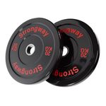 Strongway® Olympic Bumper Weight Plates (5KG 10KG 20KG) Discs for Barbell - 2 Inch (2") / 50mm Hole - Weight Lifting Workout for Home Gym Fitness Men Women (20KG X 2)