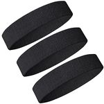 Ailiver Headbands Sweatband Set 3 Pieces Men Women Sweat Bands Absorbent for Gym Sports Tennis Running Exercise Basketball Headbands Sweatband Moisture Wicking (3 Pieces)