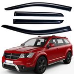 Lightronic WV94072 Outside-Mount Side Window Visor Deflector Rain Guard, Dark Smoke, 4-Pieces Set, Fits 2009-2020 Dodge Journey