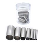 Clay Cutters,7Pcs Hole Hollow Punch Cutter Set Stainless Steel Indentation Round Circle Shape Cutters Mold Ceramics Dotting Baking Mold Cutter Punch Tools for Clay Pottery Craft with Storage Case(B2)