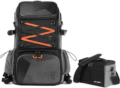 K&F Concept Camera Backpack for DSLR Cameras, Professional Camera Bags Large Capacity with 15.6'' Laptop Compartment Rain Cover for Canon Nikon Fuji Sony Cameras