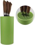 Toosbuc Universal Knife Block Holder Multi-Functional Resin Knife Storage Slot to Protect Blades Detachable for Easy Cleaning Kitchen Knife Holder for Counter Top (Green)