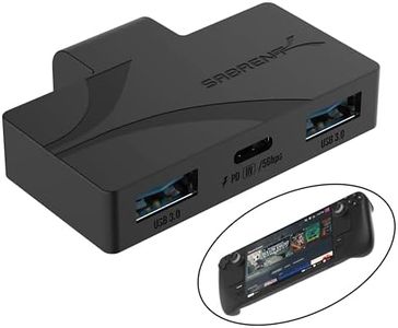 SABRENT USB Type-C 3-Port Gaming Hub for Steam Deck | 5Gbps USB 3.2, Dual USB-A Ports, PD Charging, Compact Design (HB-STDK)